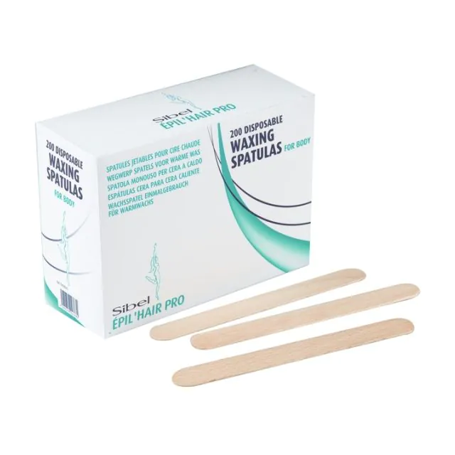 Sibel Epil Hair Spatules en bois - corps 200 pièces